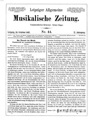 Leipziger allgemeine musikalische Zeitung (Allgemeine musikalische Zeitung) Mittwoch 30. Oktober 1867