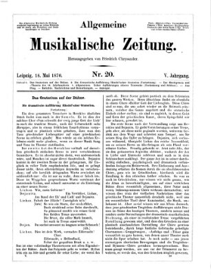 Allgemeine musikalische Zeitung Mittwoch 18. Mai 1870