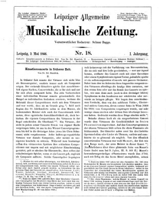 Leipziger allgemeine musikalische Zeitung (Allgemeine musikalische Zeitung) Mittwoch 2. Mai 1866