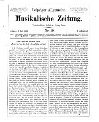 Leipziger allgemeine musikalische Zeitung (Allgemeine musikalische Zeitung) Mittwoch 9. Mai 1866