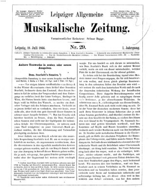 Leipziger allgemeine musikalische Zeitung (Allgemeine musikalische Zeitung) Mittwoch 18. Juli 1866