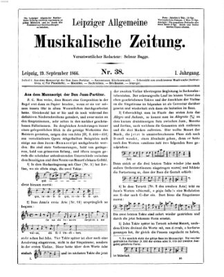 Leipziger allgemeine musikalische Zeitung (Allgemeine musikalische Zeitung) Mittwoch 19. September 1866