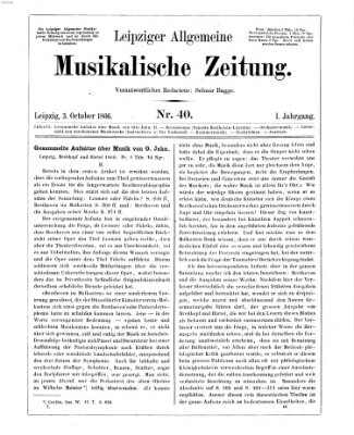 Leipziger allgemeine musikalische Zeitung (Allgemeine musikalische Zeitung) Mittwoch 3. Oktober 1866