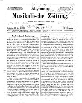 Leipziger allgemeine musikalische Zeitung (Allgemeine musikalische Zeitung) Mittwoch 29. April 1868