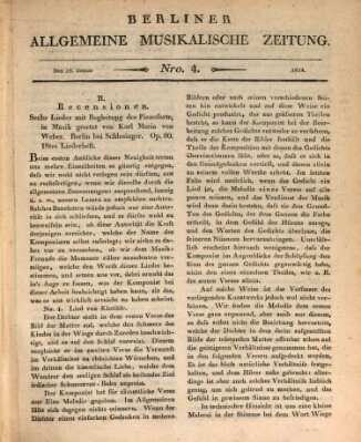 Berliner allgemeine musikalische Zeitung Mittwoch 28. Januar 1824