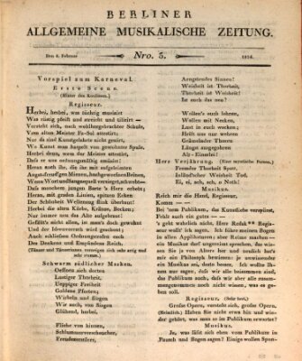 Berliner allgemeine musikalische Zeitung Mittwoch 4. Februar 1824