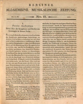 Berliner allgemeine musikalische Zeitung Mittwoch 12. Mai 1824