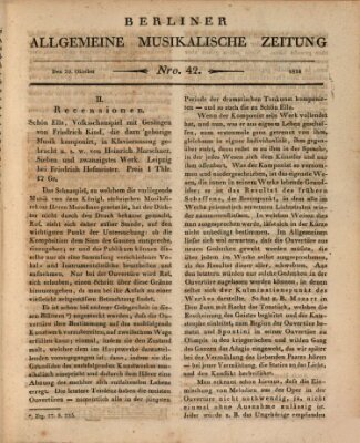 Berliner allgemeine musikalische Zeitung Mittwoch 20. Oktober 1824