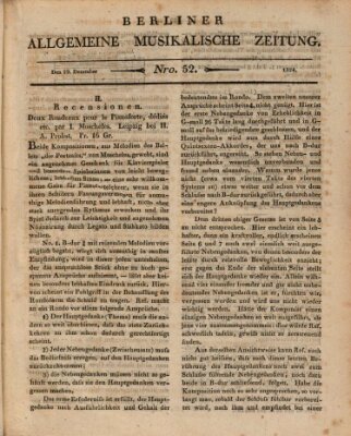 Berliner allgemeine musikalische Zeitung Mittwoch 29. Dezember 1824