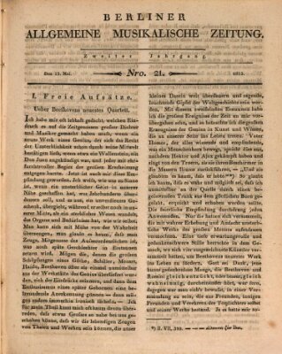 Berliner allgemeine musikalische Zeitung Mittwoch 25. Mai 1825