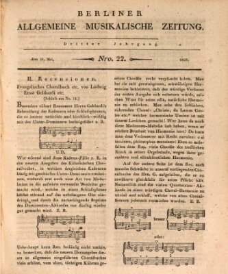 Berliner allgemeine musikalische Zeitung Mittwoch 31. Mai 1826