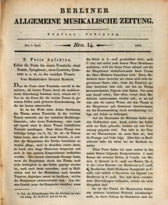 Berliner allgemeine musikalische Zeitung Mittwoch 2. April 1828