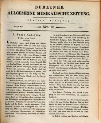 Berliner allgemeine musikalische Zeitung Mittwoch 28. Mai 1828