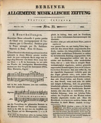 Berliner allgemeine musikalische Zeitung Mittwoch 23. Juli 1828