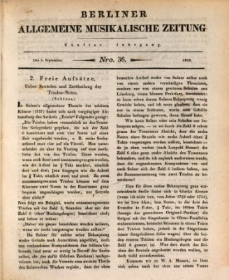 Berliner allgemeine musikalische Zeitung Mittwoch 3. September 1828