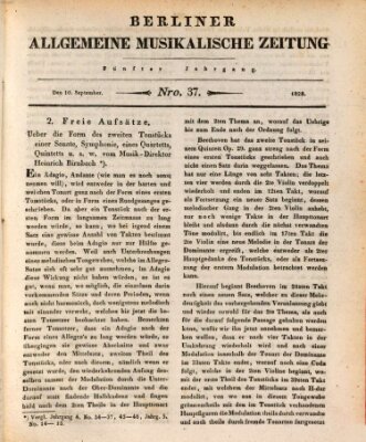 Berliner allgemeine musikalische Zeitung Mittwoch 10. September 1828