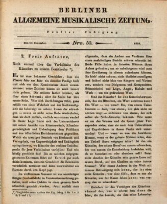 Berliner allgemeine musikalische Zeitung Mittwoch 10. Dezember 1828