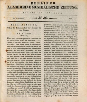 Berliner allgemeine musikalische Zeitung Samstag 4. September 1830