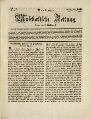 Berliner musikalische Zeitung Samstag 30. März 1844