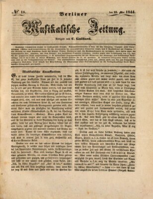 Berliner musikalische Zeitung Samstag 25. Mai 1844