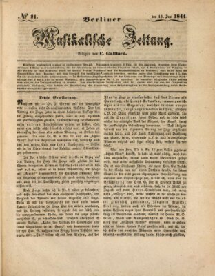 Berliner musikalische Zeitung Samstag 15. Juni 1844