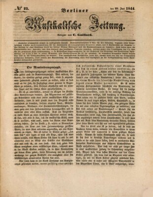 Berliner musikalische Zeitung Samstag 29. Juni 1844