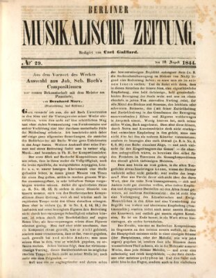 Berliner musikalische Zeitung Samstag 10. August 1844