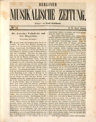 Berliner musikalische Zeitung Samstag 24. August 1844