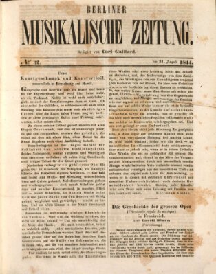 Berliner musikalische Zeitung Samstag 31. August 1844