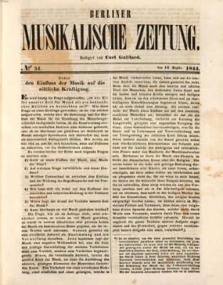 Berliner musikalische Zeitung Samstag 14. September 1844