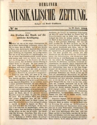 Berliner musikalische Zeitung Samstag 28. September 1844