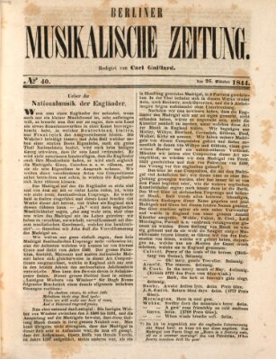 Berliner musikalische Zeitung Samstag 26. Oktober 1844