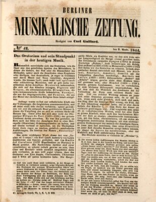 Berliner musikalische Zeitung Samstag 9. November 1844