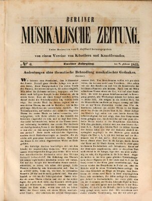 Berliner musikalische Zeitung Samstag 8. Februar 1845