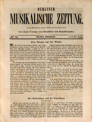 Berliner musikalische Zeitung Samstag 8. März 1845