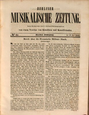 Berliner musikalische Zeitung Samstag 14. Juni 1845