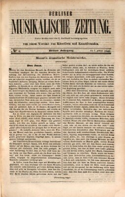 Berliner musikalische Zeitung Samstag 7. Februar 1846