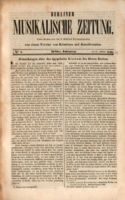 Berliner musikalische Zeitung Samstag 21. Februar 1846