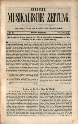 Berliner musikalische Zeitung Samstag 2. Mai 1846