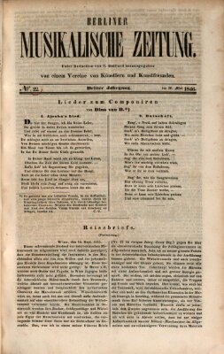 Berliner musikalische Zeitung Samstag 30. Mai 1846