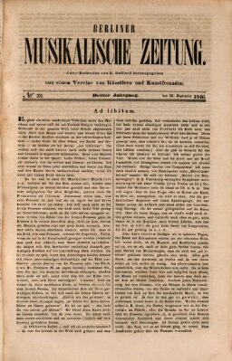 Berliner musikalische Zeitung Samstag 26. September 1846