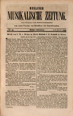 Berliner musikalische Zeitung Samstag 26. Dezember 1846