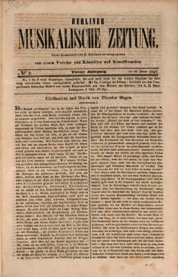 Berliner musikalische Zeitung Samstag 16. Januar 1847