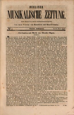 Berliner musikalische Zeitung Samstag 23. Januar 1847