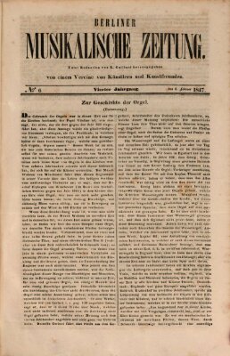 Berliner musikalische Zeitung Samstag 6. Februar 1847