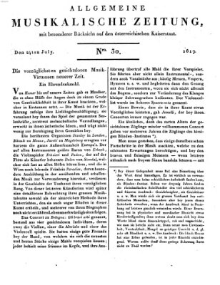 Allgemeine musikalische Zeitung Donnerstag 24. Juli 1817