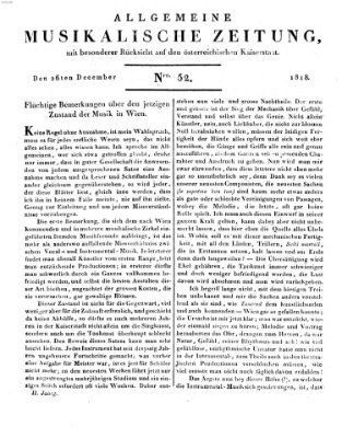 Allgemeine musikalische Zeitung Samstag 26. Dezember 1818