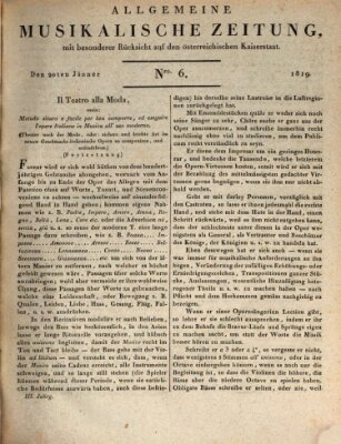 Allgemeine musikalische Zeitung Mittwoch 20. Januar 1819