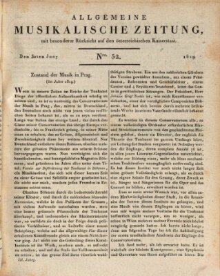 Allgemeine musikalische Zeitung Mittwoch 30. Juni 1819