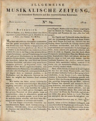 Allgemeine musikalische Zeitung Samstag 24. Juli 1819